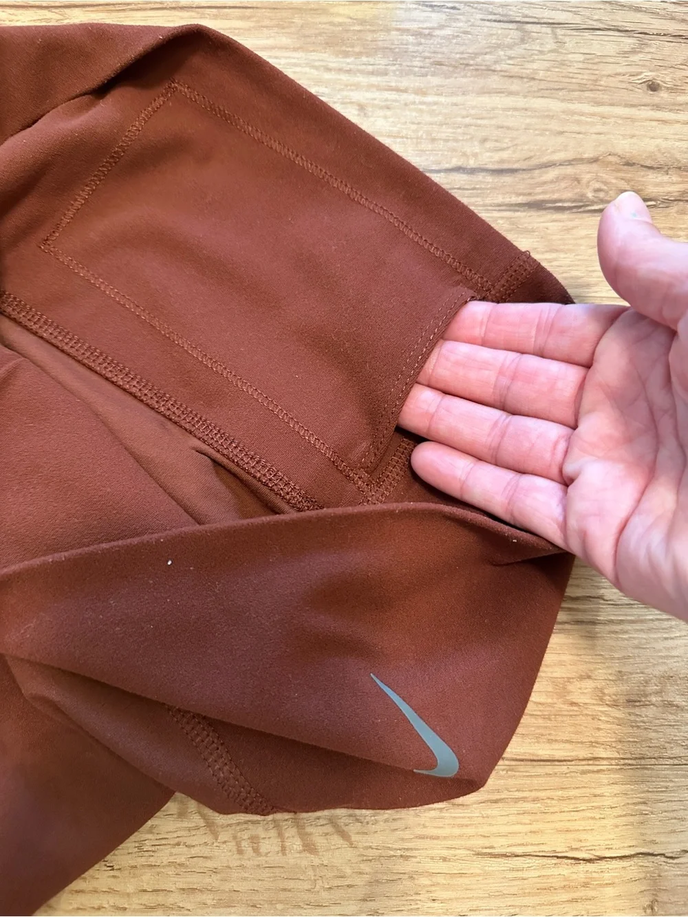 Nike Yoga Luxe Top & Short in Russet Red